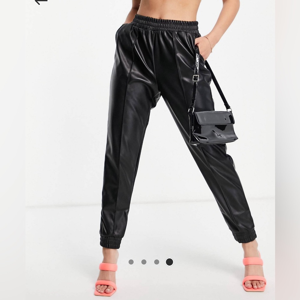 ASOS (Threadbare) Eyal PU jogger faux leather pants